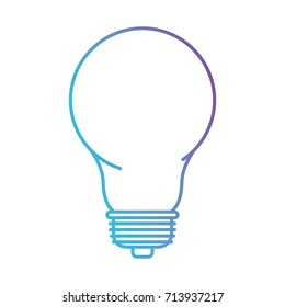 light bulb icon in color gradient silhouette from purple to blue vector illustration