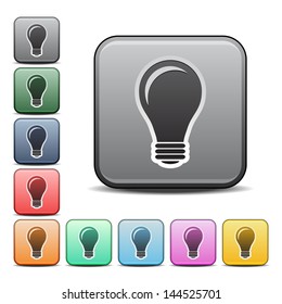 Light Bulb Icon with Color Variations