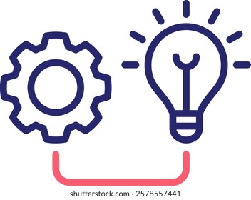 Light Bulb Icon Color Vector Illustration