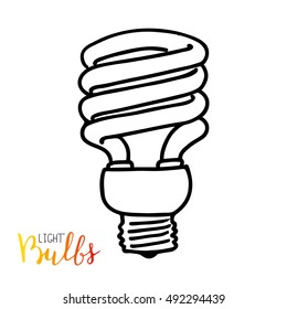Light bulb icon. Concept of big ideas inspiration, innovation, invention, effective thinking. Isolated. Vector illustration.  Idea symbol. Vector. sketch. Hand-drawn doodle sign. 