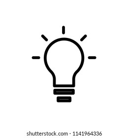 Light bulb icon with concept of idea vector illustration. LED light bulb. 