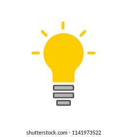 Light bulb icon with concept of idea vector illustration.