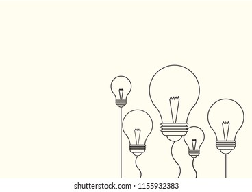 light bulb icon with concept of idea.