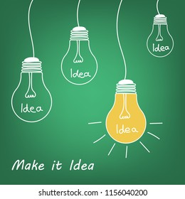 light bulb icon with concept of idea.