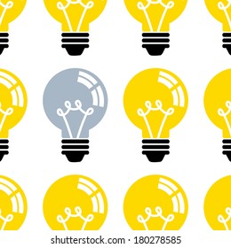 Light Bulb icon, Concept of Idea, Vector illustration