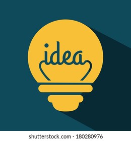 Light Bulb icon, Concept of Idea, Vector illustration