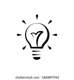 Light bulb icon. Concept of idea. Vector illustration.