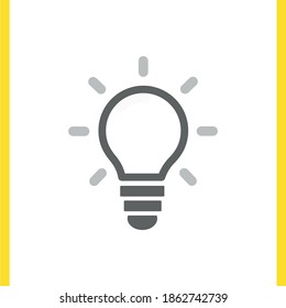 Light bulb icon. Concept of idea. Vector illustration.