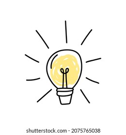 light bulb icon concept of idea