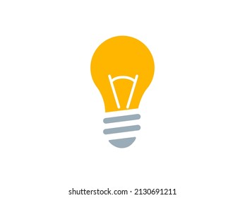 The light bulb icon. The concept of the idea symbol, creative thinking. Vector illustration.