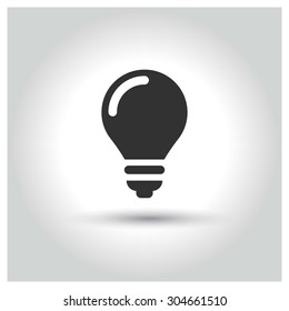 light bulb icon. concept web buttons. vector illustration. Flat design style