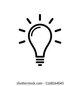 Light bulb icon creative idea logo template