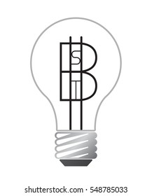 Light bulb icon with currency sign inside