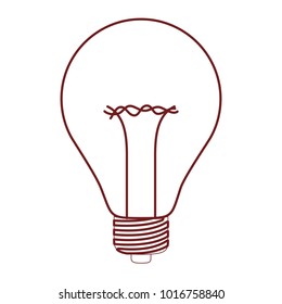 light bulb icon in dark red contour