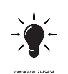 Light bulb icon design concept. Idea bulb sign illustration, vector.
