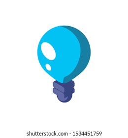 light bulb icon design, Digital technology communication social media internet web and wireless theme Vector illustration