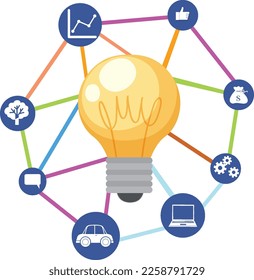 Light bulb icon design illustration