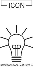 Light bulb icon design template