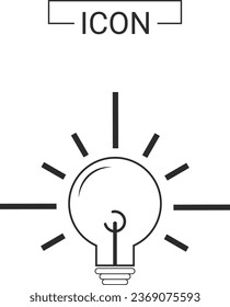 Light bulb icon design template