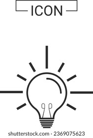 Light bulb icon design template