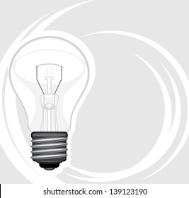 Light bulb. Icon for design. Vector