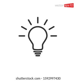 Light Bulb Icon Design Vector