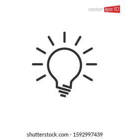 Light Bulb Icon Design Vector