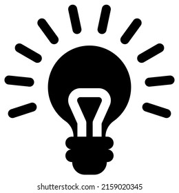 light bulb icon design, vector illustration, best used for presentations