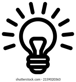 Design des Glühbirnensymbols, Vektorgrafik, am besten für Präsentationen