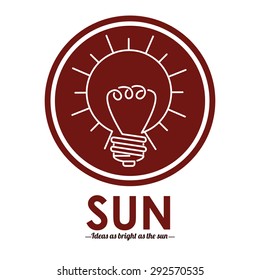 Light bulb icon design, vector illustration eps 10