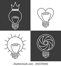 Light bulb icon design, vector illustration eps 10