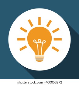 light bulb icon design, vector illustration