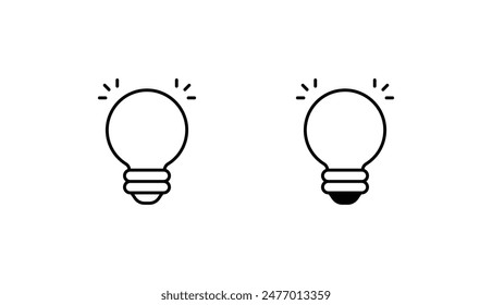 Light Bulb icon design with white background stock illustration