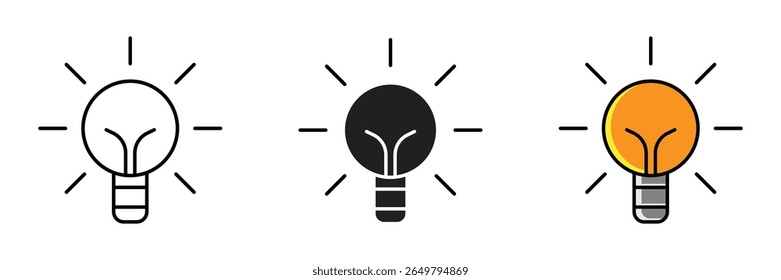 Light bulb icon design with white background. Light bulb illustration icon