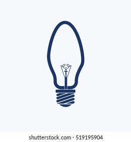 Light bulb icon design,clean vector