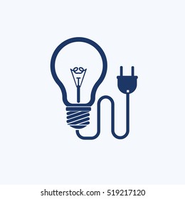 Light bulb icon design,clean vector