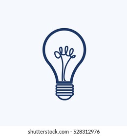 Light bulb icon design,clean vector