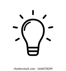 Light bulb icon designed in line style