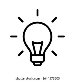 Light bulb icon designed in line style