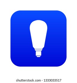 Light bulb icon digital blue for any design isolated on white vector illustration