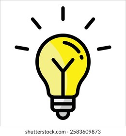 Light Bulb Icon Element For Design