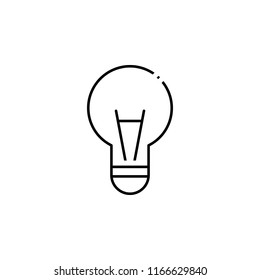 light bulb icon. Element of scientifics study icon for mobile concept and web apps. Thin line light bulb icon can be used for web and mobile on white background
