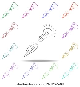 light bulb icon. Elements of Creative idea in multi color style icons. Simple icon for websites, web design, mobile app, info graphics