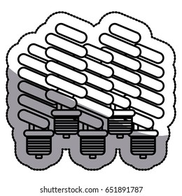 Light bulb icon. Energy power technology and electricity theme. Isolated design. Vector illustration