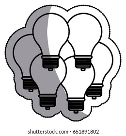 Light bulb icon. Energy power technology and electricity theme. Isolated design. Vector illustration