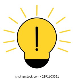Light bulb icon. Energy and thinking symbol. Creative idea and inspiration concept. Vector illustration