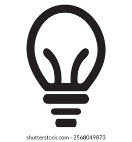 Light bulb icon. Energy and thinking symbol. Creative idea and inspiration concept. Isolated vector illustration on white background.

