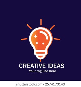 Light bulb icon. Energy and thinking symbol. Creative idea and inspiration concept. Isolated vector illustration on white background.