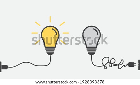 Light bulb icon. Energy and thinking symbol. Creative idea and inspiration concept. Vector illustration
