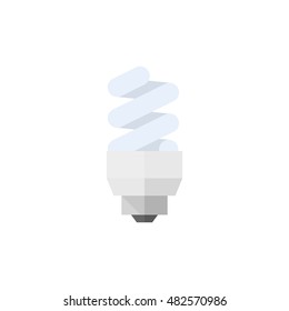 Light bulb icon in flat color style. Idea inspiration electricity light